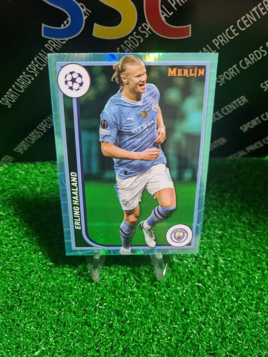 24Tops Merlin Manchester City L'ring Holland Aquafarrell soccer kard!