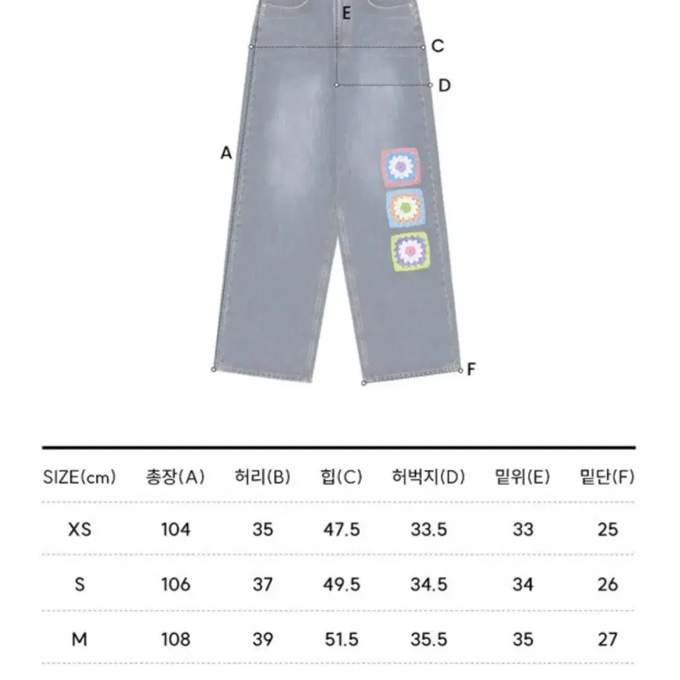 로씨로씨 그래피커스 Crochet Jeans [MIDDLE BLUE]