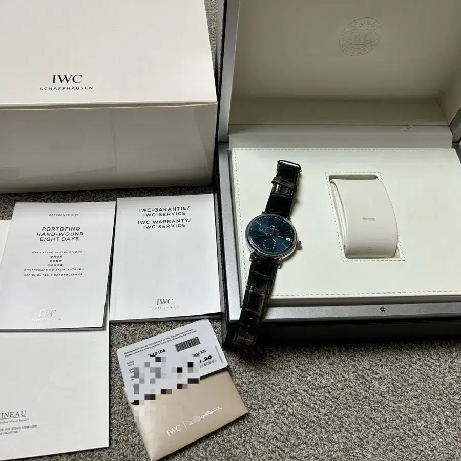 Iwc 포르투기즈 8days 핸드운드 청판