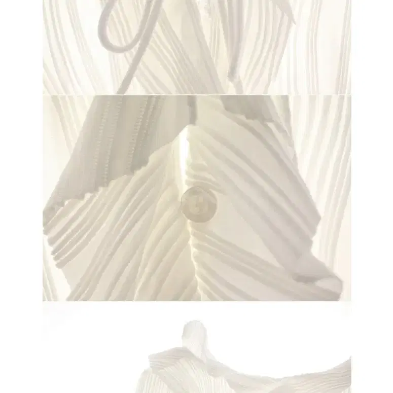 크루디 Pleats irregular Frilll Tie Foldded