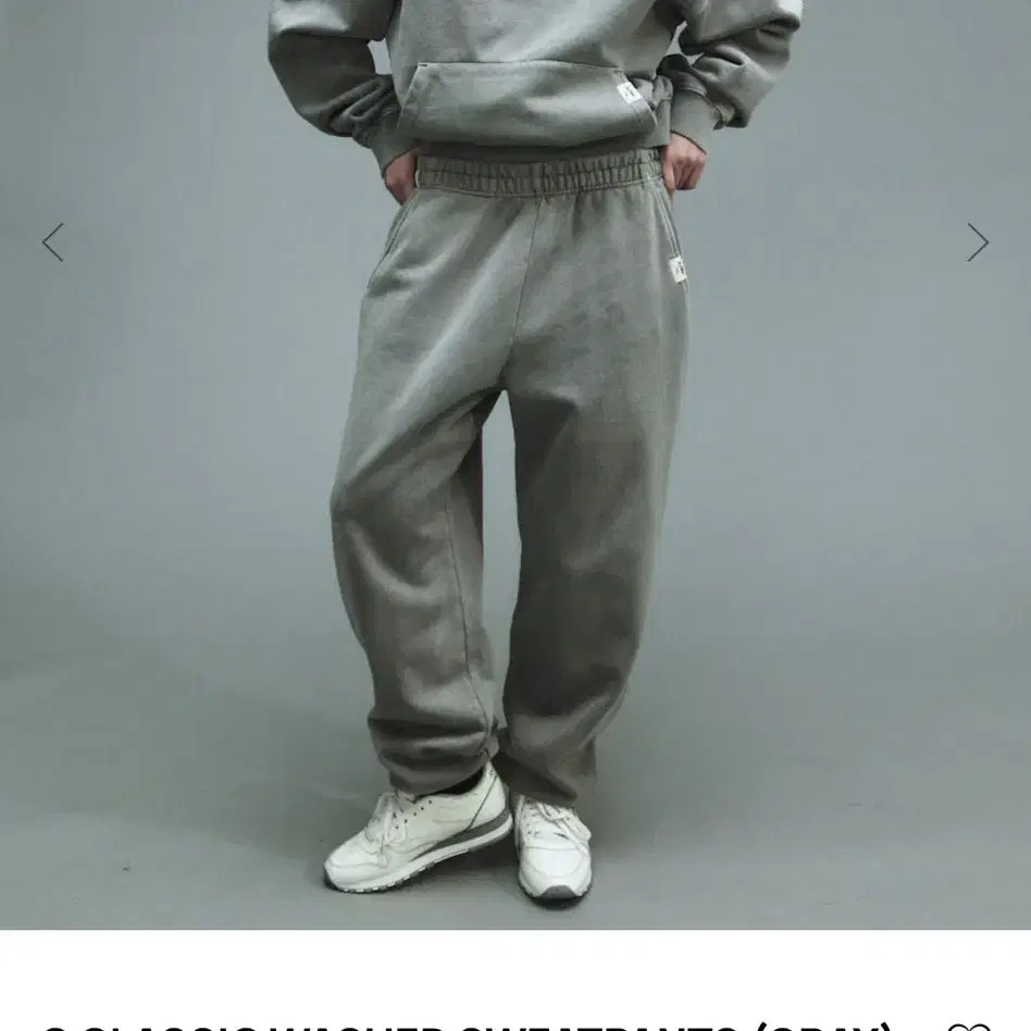 G classic washed sweatpants 그레이 m