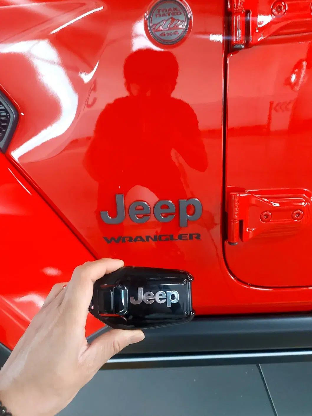 JEEP 지프 랭글러 버튼형 스마트키를 신형 LCD 디지털키로 이식 개조