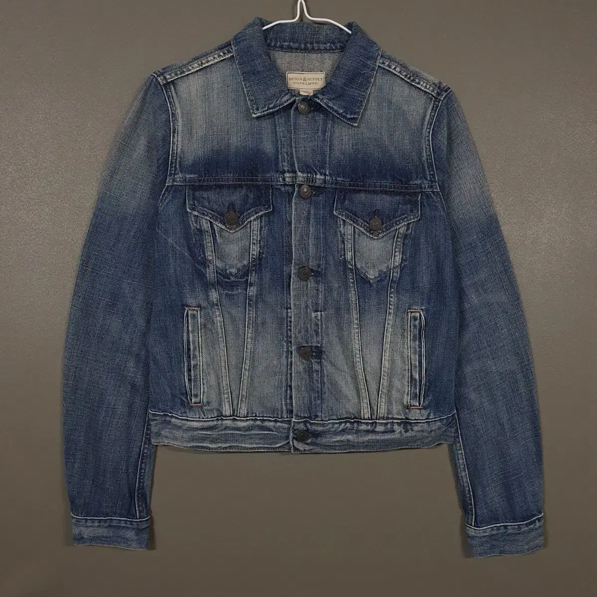 Women's M) Polo Ralph Lauren Danny & Supply Two-Pocket Tucker Denim Jacket Jeans Jacket