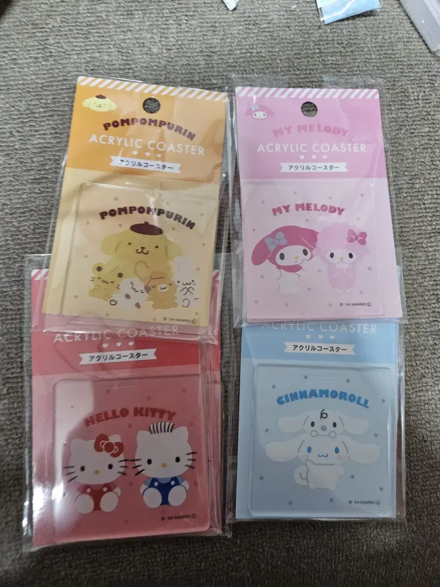 San Rio acrylic Coaster Pompompurin My Melody Hello Kitty Cinnamon Rolls