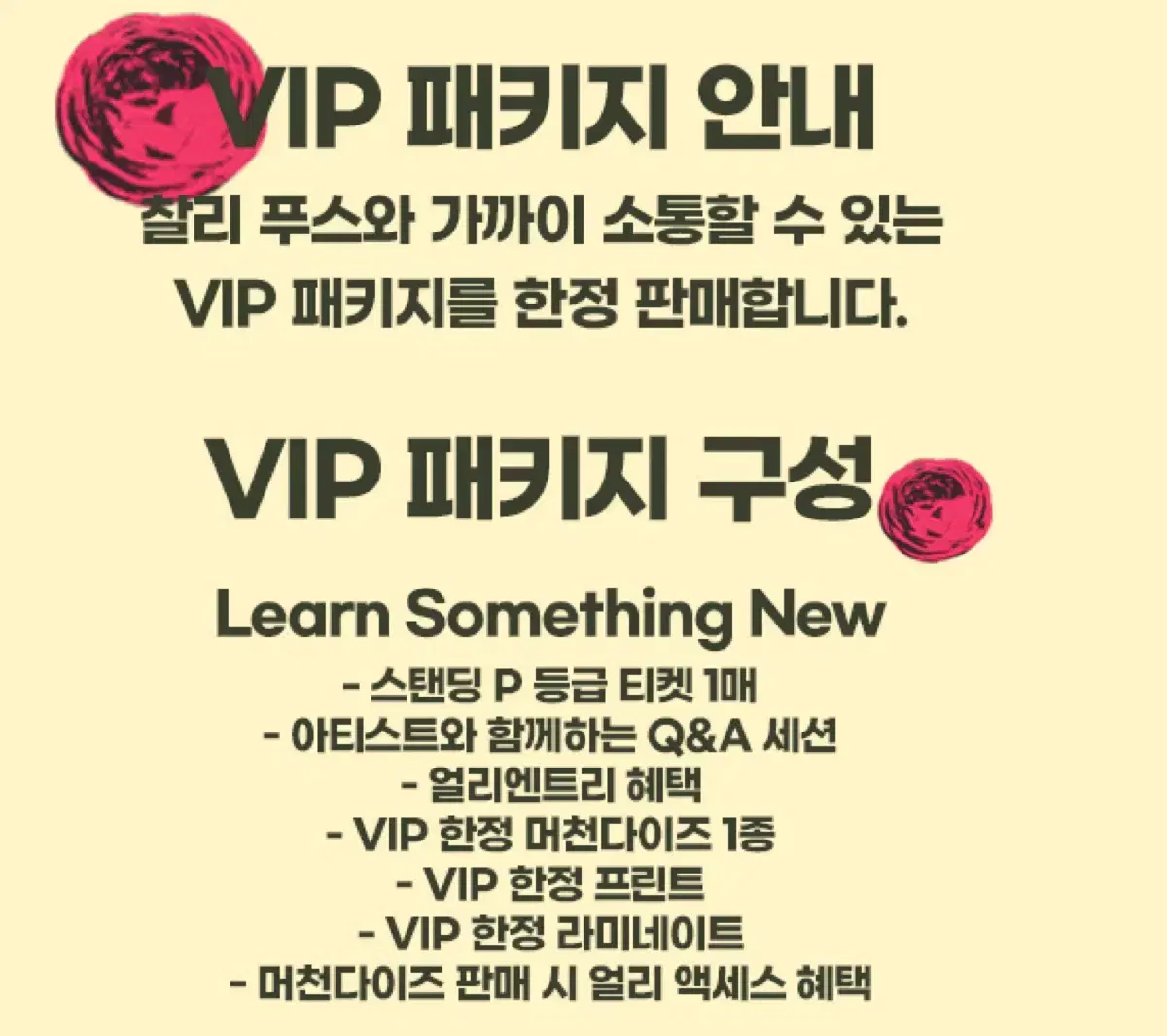 찰리푸스 콘서트 VIP 단석