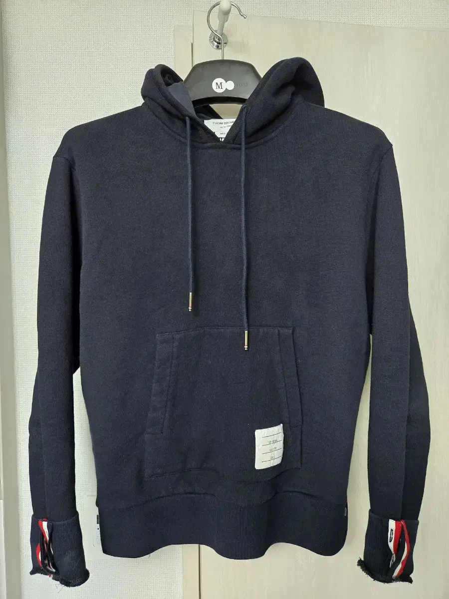 Thom Browne White Three Stripe Hoodie