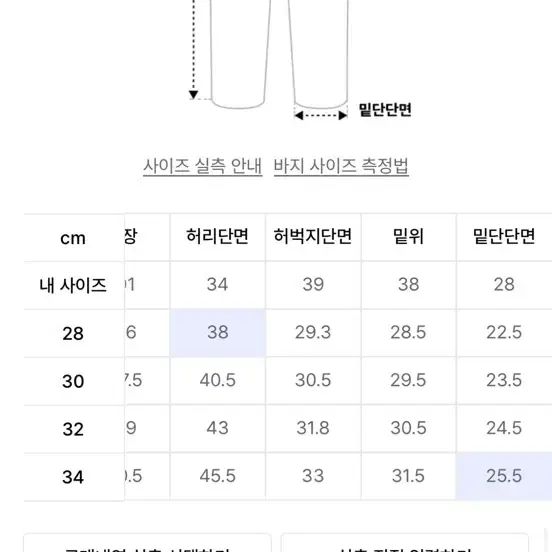 피스워커 부츠컷 흑청 데님 28