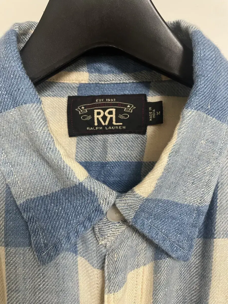 Double L RRL Plaid Shirt M (100)