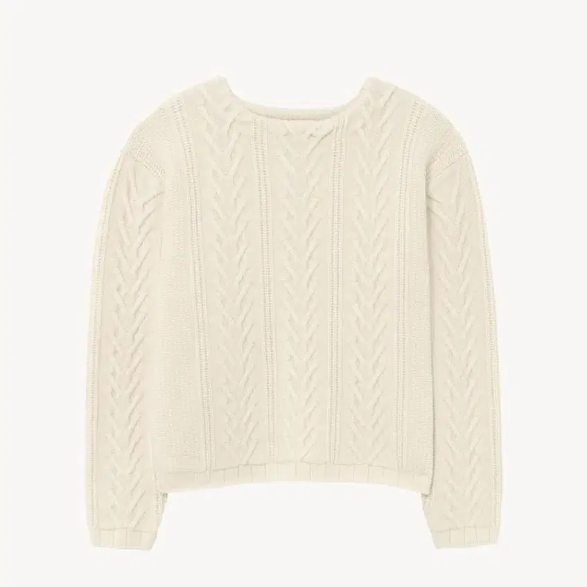 문달 Misty Cable Knit in Ivory