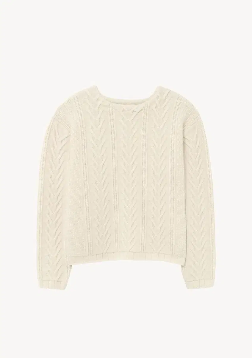 문달 Misty Cable Knit in Ivory