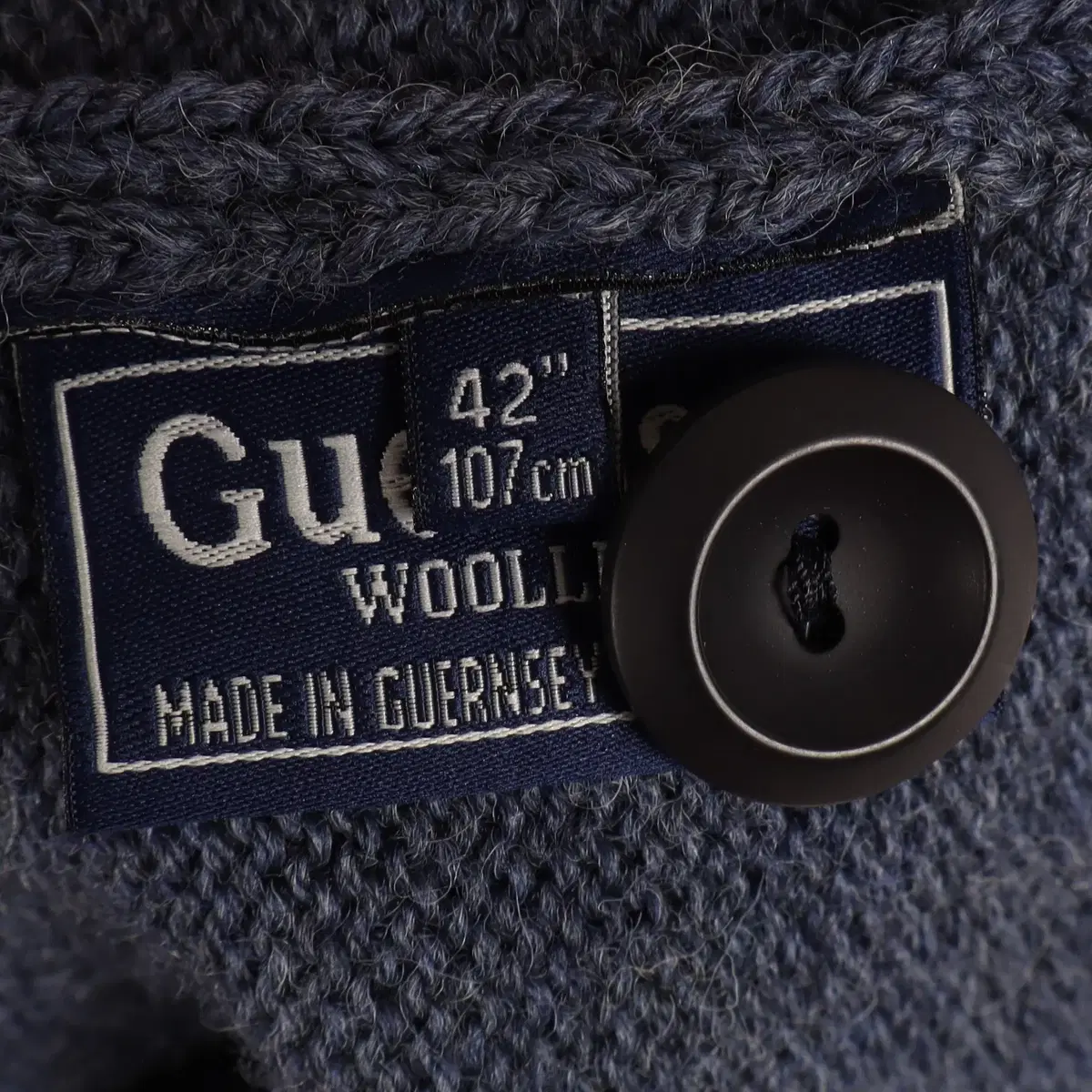 건지 울른스 GUERNSEY WOOLLENS 피셔맨 가디건 42