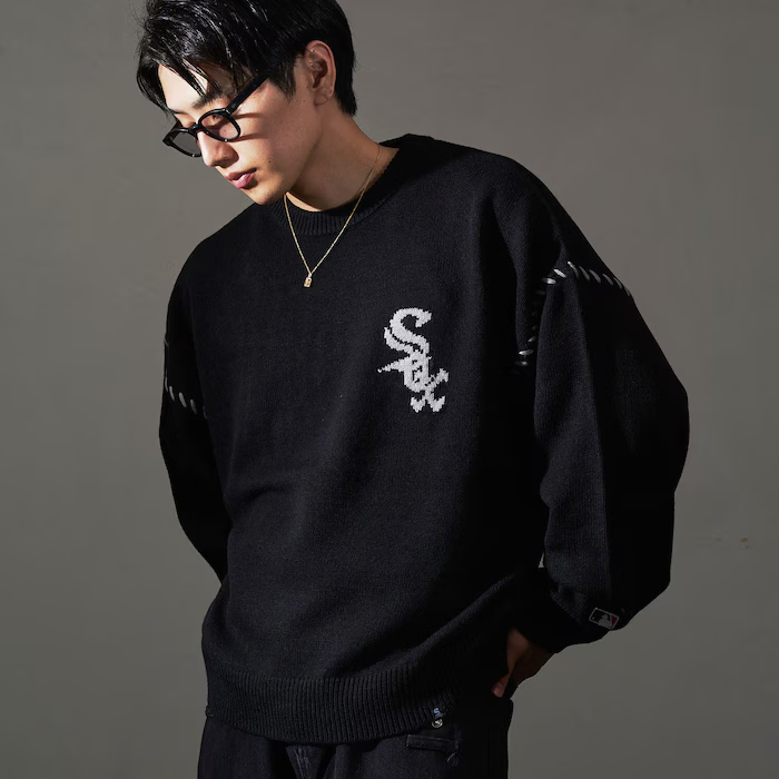 [해외] PUBLUX X MLB 별주 원포인트 로고 스티치 니트 24FW