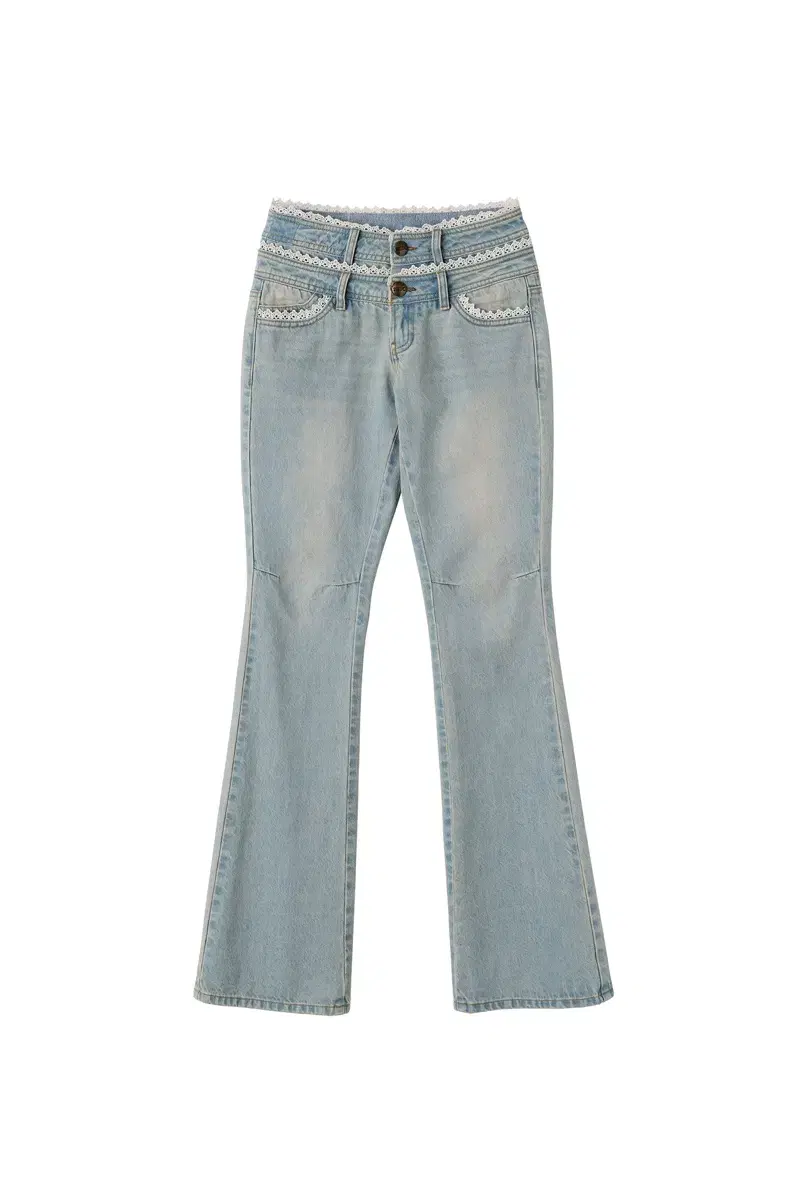 Sculpted Double Waist Boofcut Denim Vintage Ice S