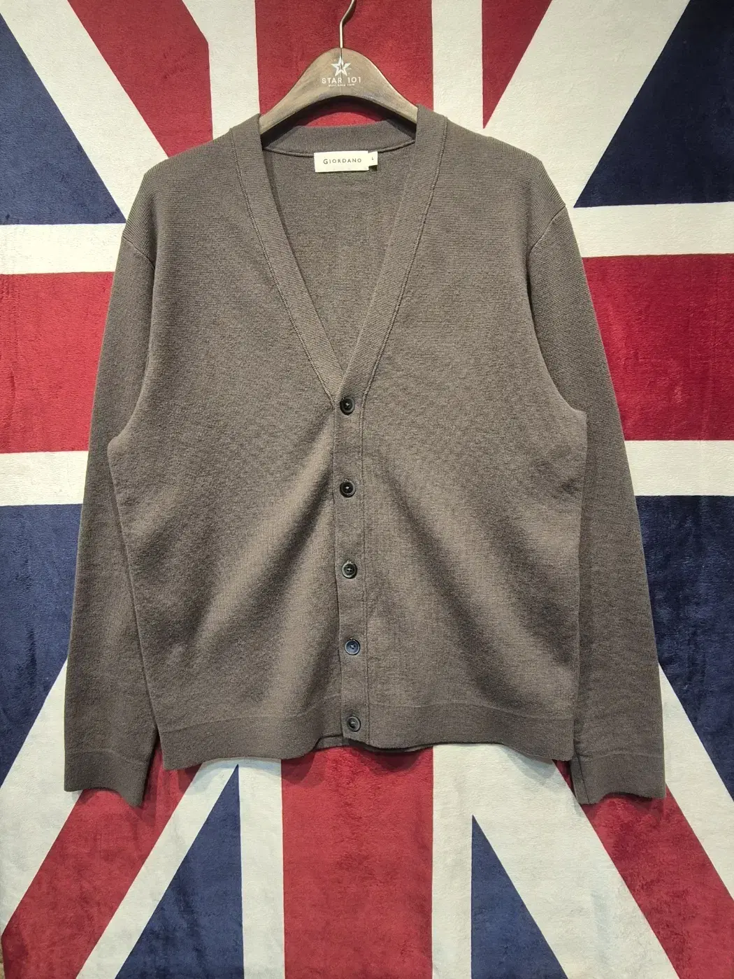 [L] Giordano 23FW V-Neck Cardigan Mocha Brown