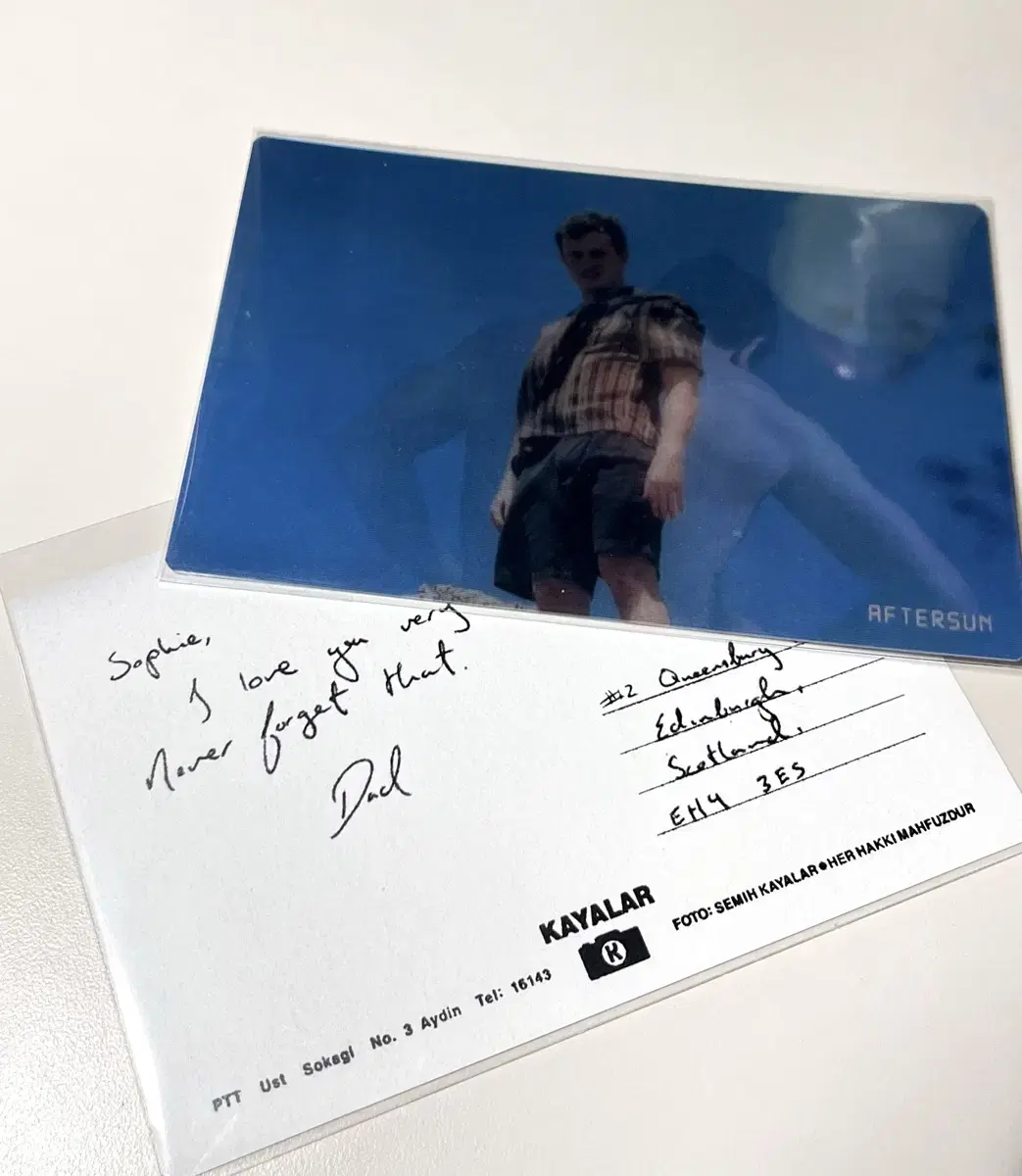 Bulk) Aftersun lenticular postcard + Callum's letter unsealed