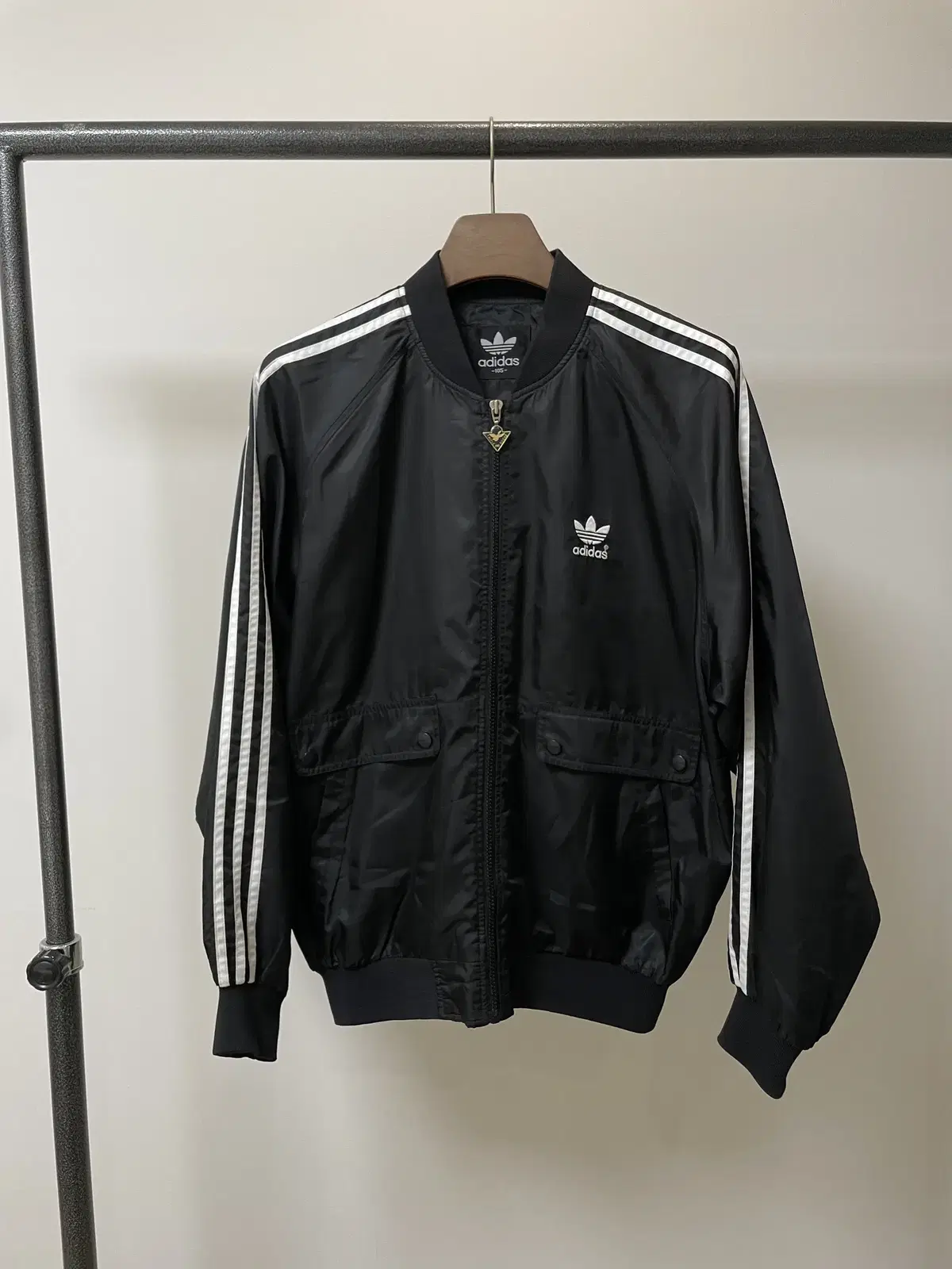 (105) 90s Adidas Black Firebird Force One Jacket