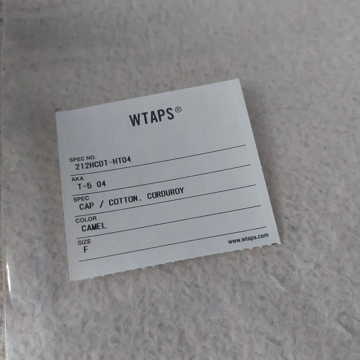 WTAPS T-5 04 CORDUROY 더블탭스 모자