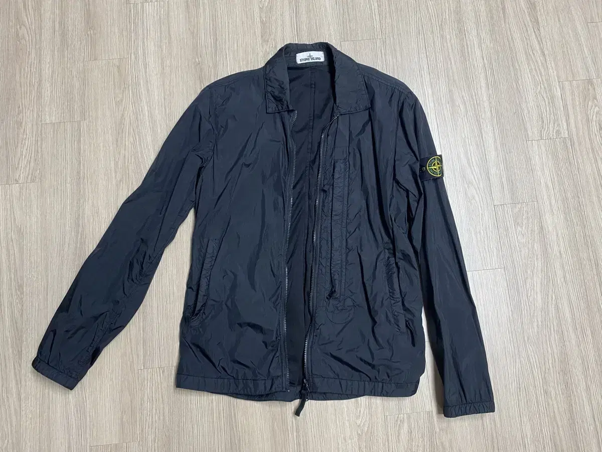 Stone Island 20FW Crinkle Wrap Overshirt Black Size Small