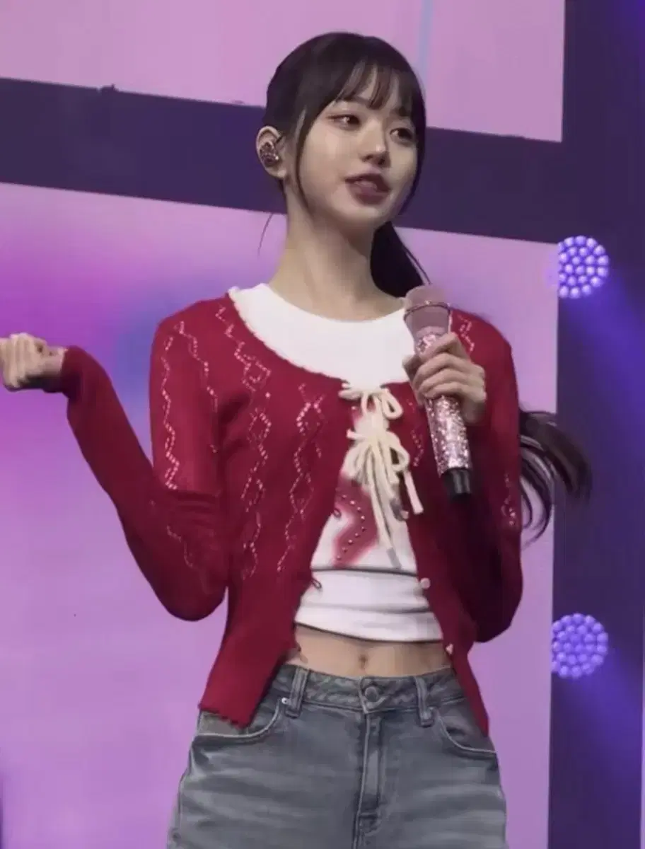 마가린핑거스 SCALLOP RIBBON CARDIGAN (RED)