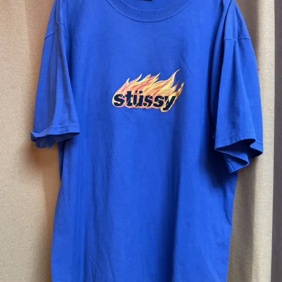 Stussy 스투시 블루 파이어 티셔츠 L