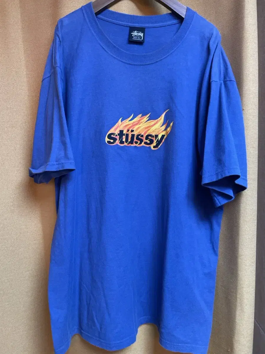 Stussy 스투시 블루 파이어 티셔츠 L