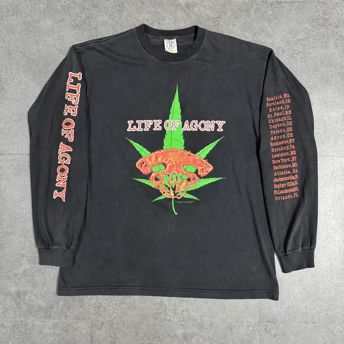 Vintage 90s Life of Agony Weed T-shirt