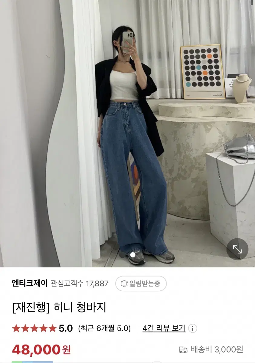 엔티크제이 히니청바지 S