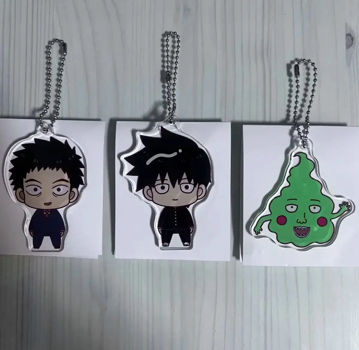 Mobsaiko 100 Ritsu, Ekubo, Serizawa acrylic keyring WTS