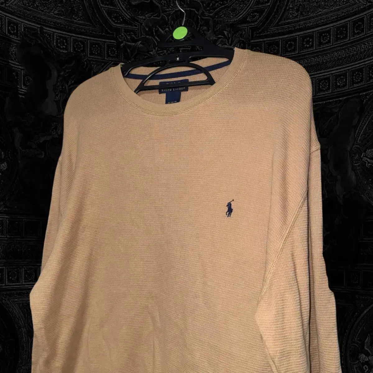 Vintage Y2k Polo Ralph Lauren Beige Long Sleeve T-Shirt XL 105