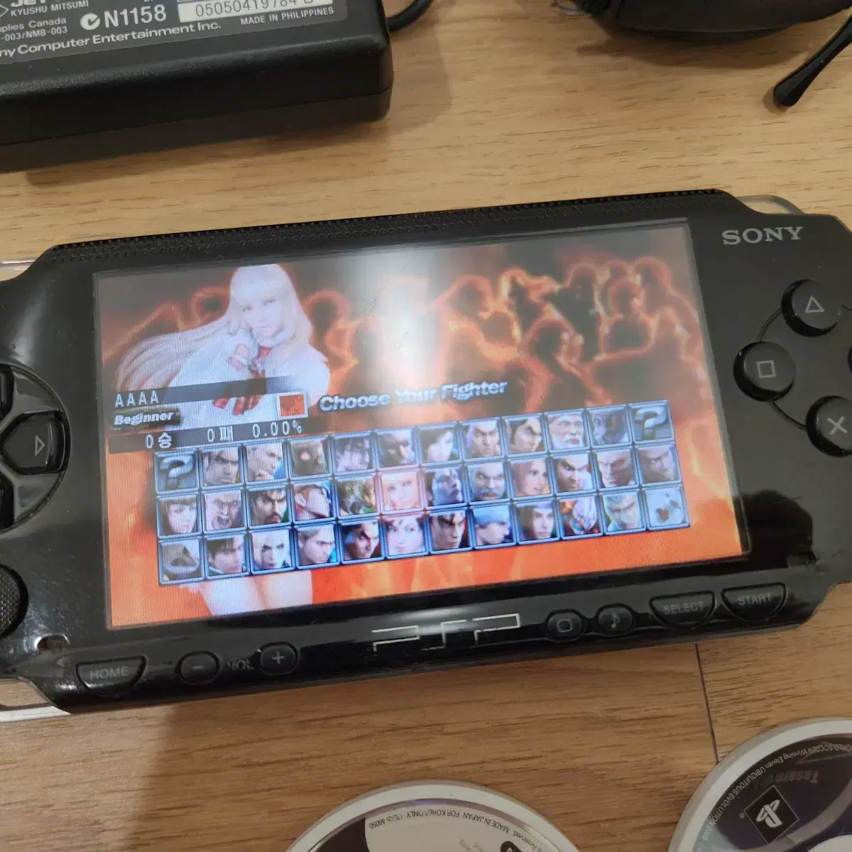 psp 풀세트 샌디스크 4기가 메모리스틱 포함 UMD 철권 위닝 피파