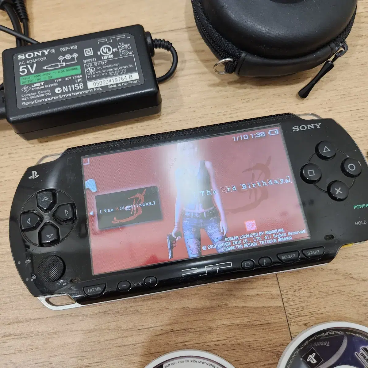 psp 풀세트 샌디스크 4기가 메모리스틱 포함 UMD 철권 위닝 피파