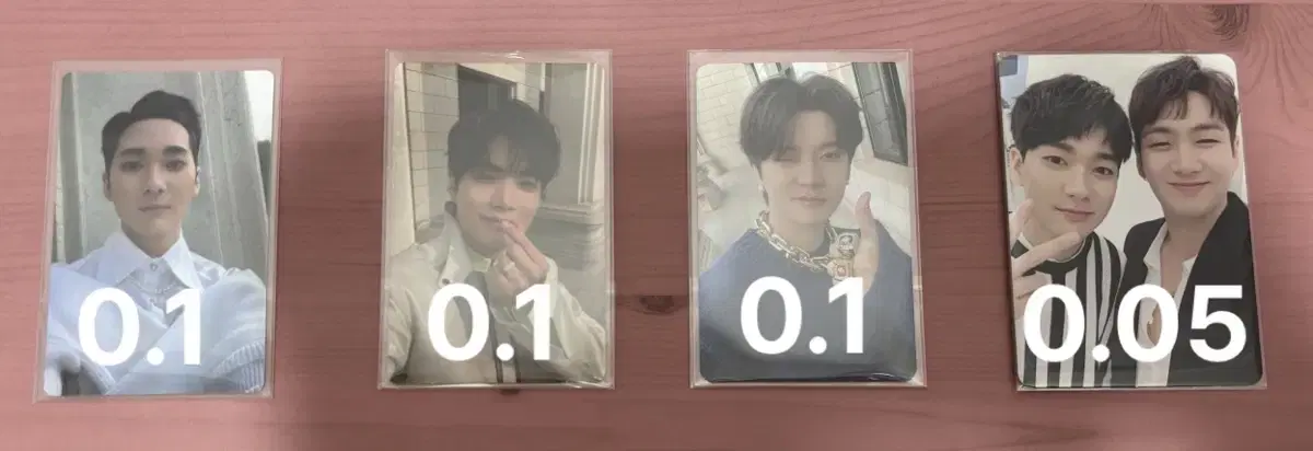 Nu'est REN pre-order benefits, aron, JR, aron & baekho units photocard per