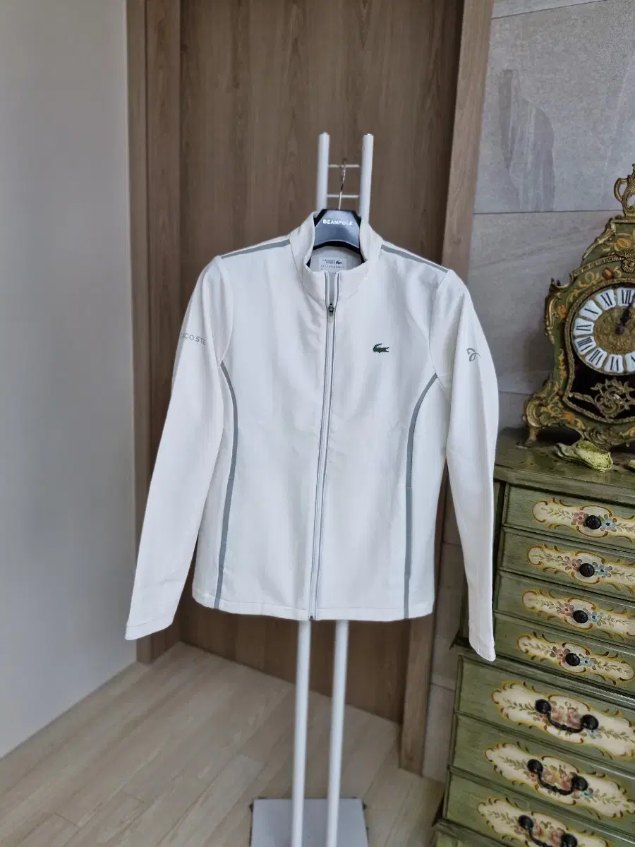 Lowest price/Lacoste Novak Djokovic/new/man100/white full zip up jacket