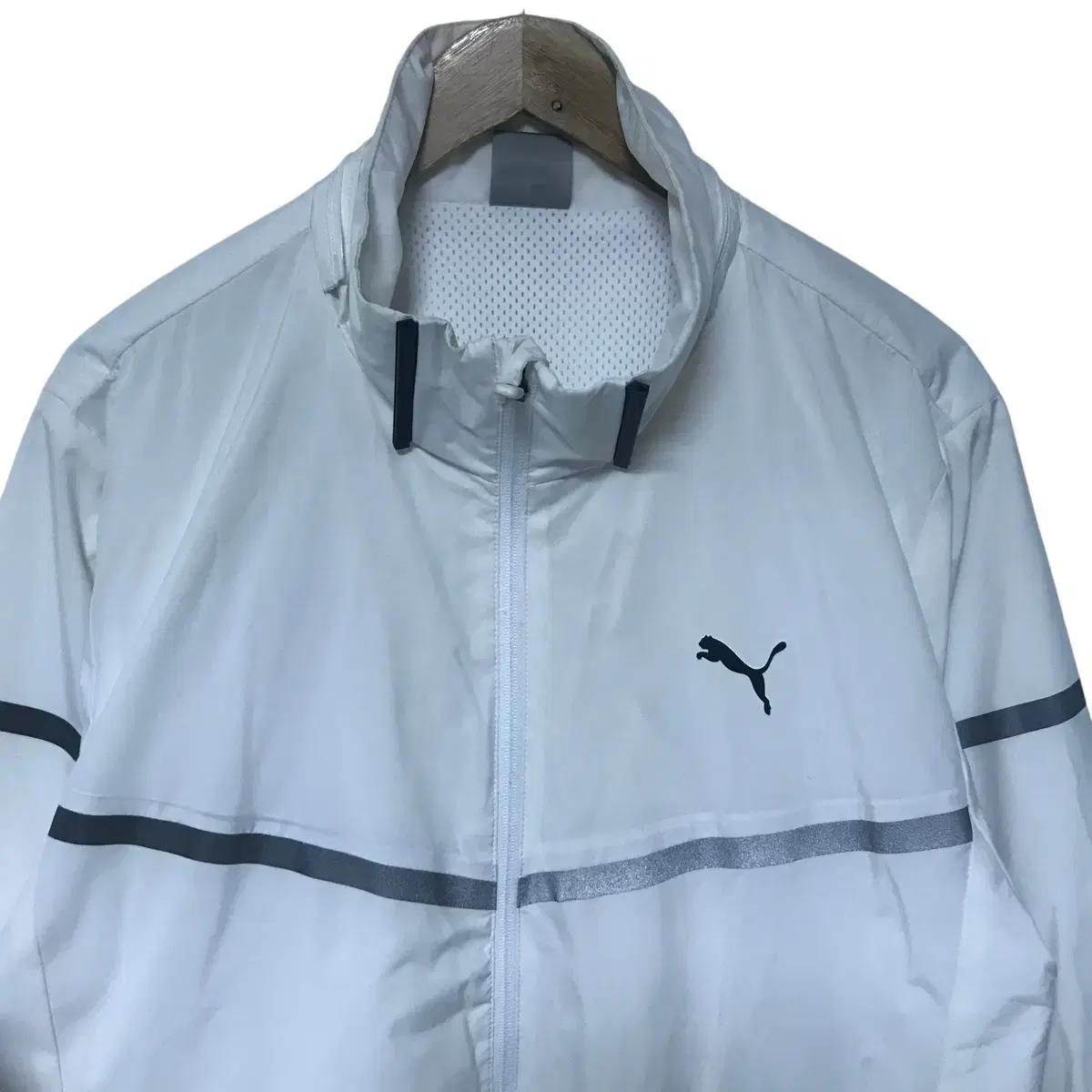 Puma White Overfit Windbreaker