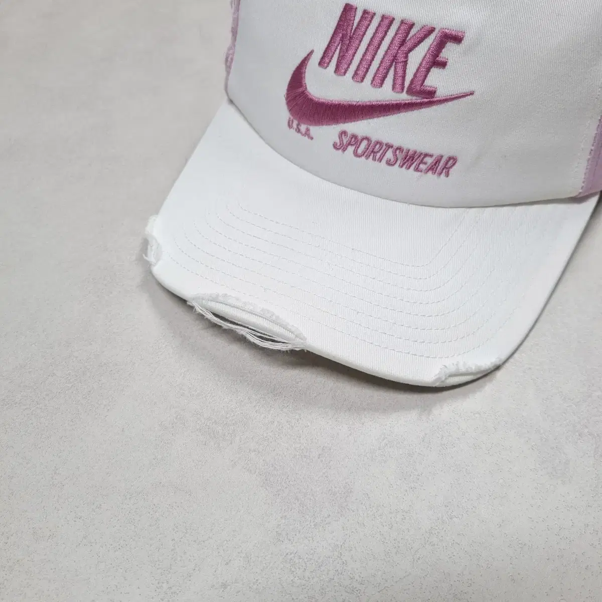 빈티지 나이키 데미지 핑크 볼캡 - OS    NIKE 빈티지 모자 볼캡