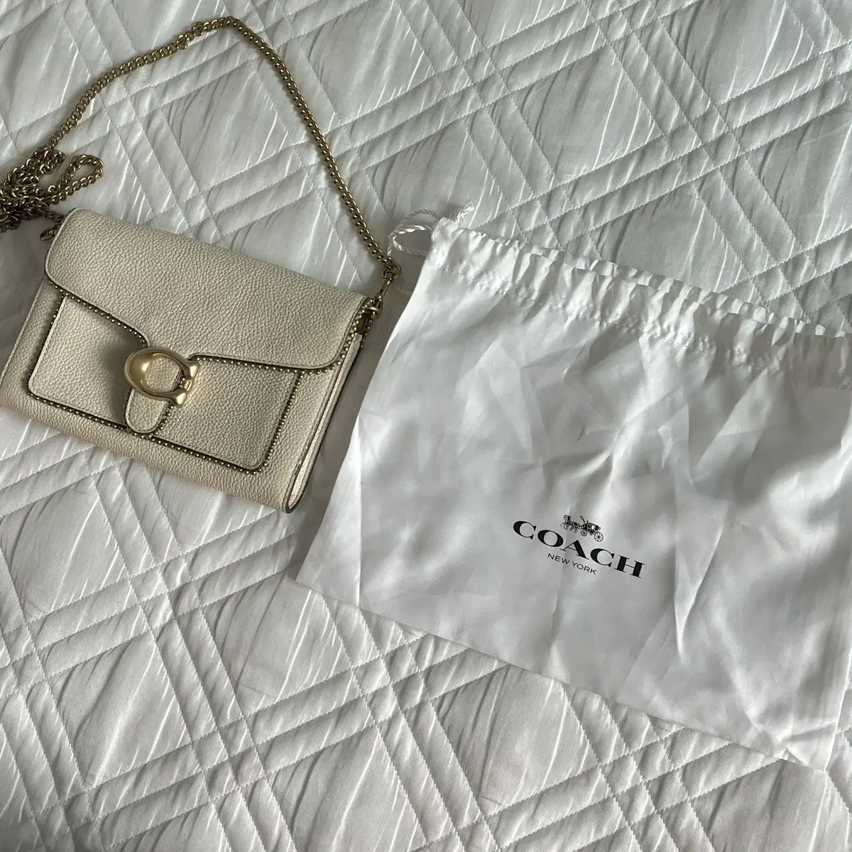 Coach Tabby Chain Clutch with Beadchain