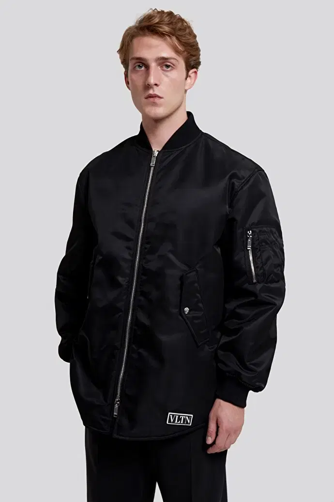 Valentino VLTNLogo quilted bomber jacket