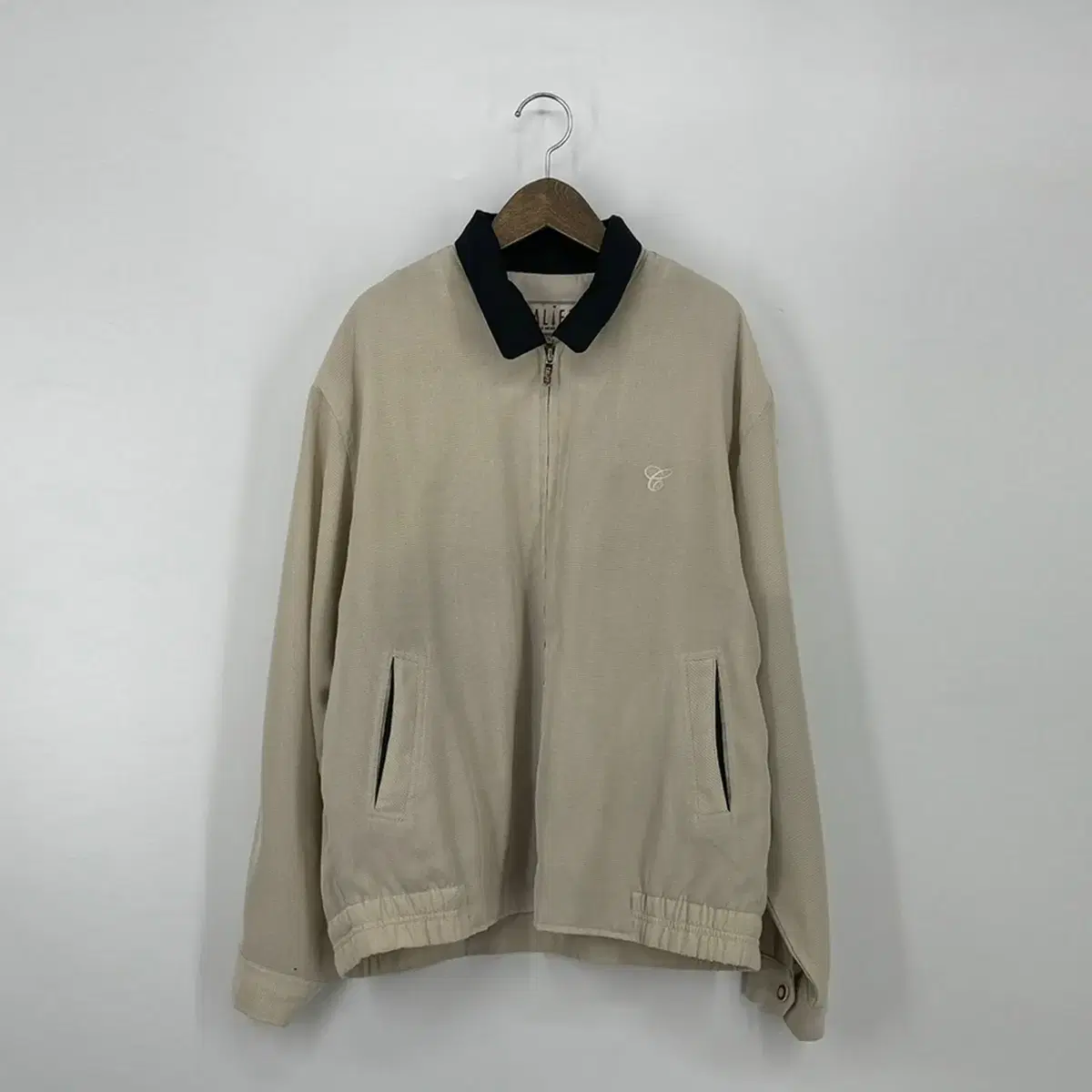 빈티지 배색 집업 점퍼 (105 size /BEIGE)