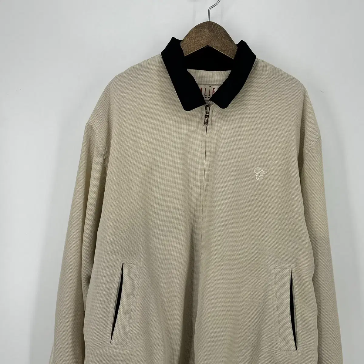 빈티지 배색 집업 점퍼 (105 size /BEIGE)