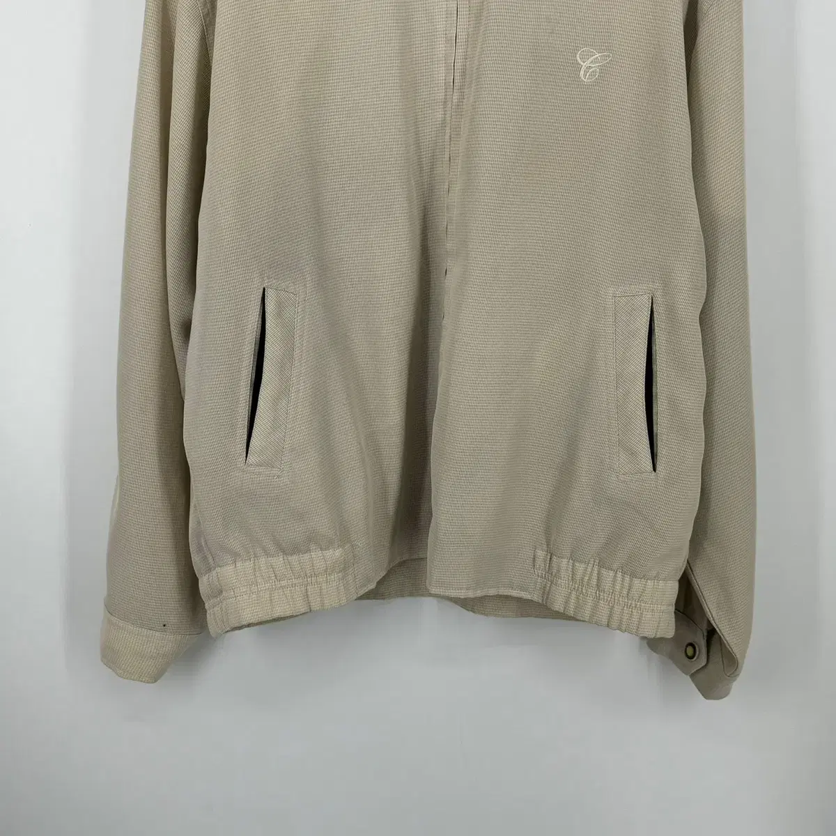 빈티지 배색 집업 점퍼 (105 size /BEIGE)