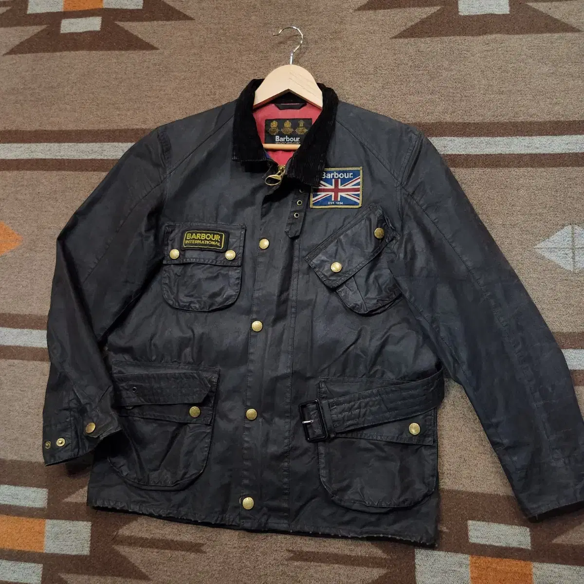 Barbour International A7 Union Jack Wax Jacket 95