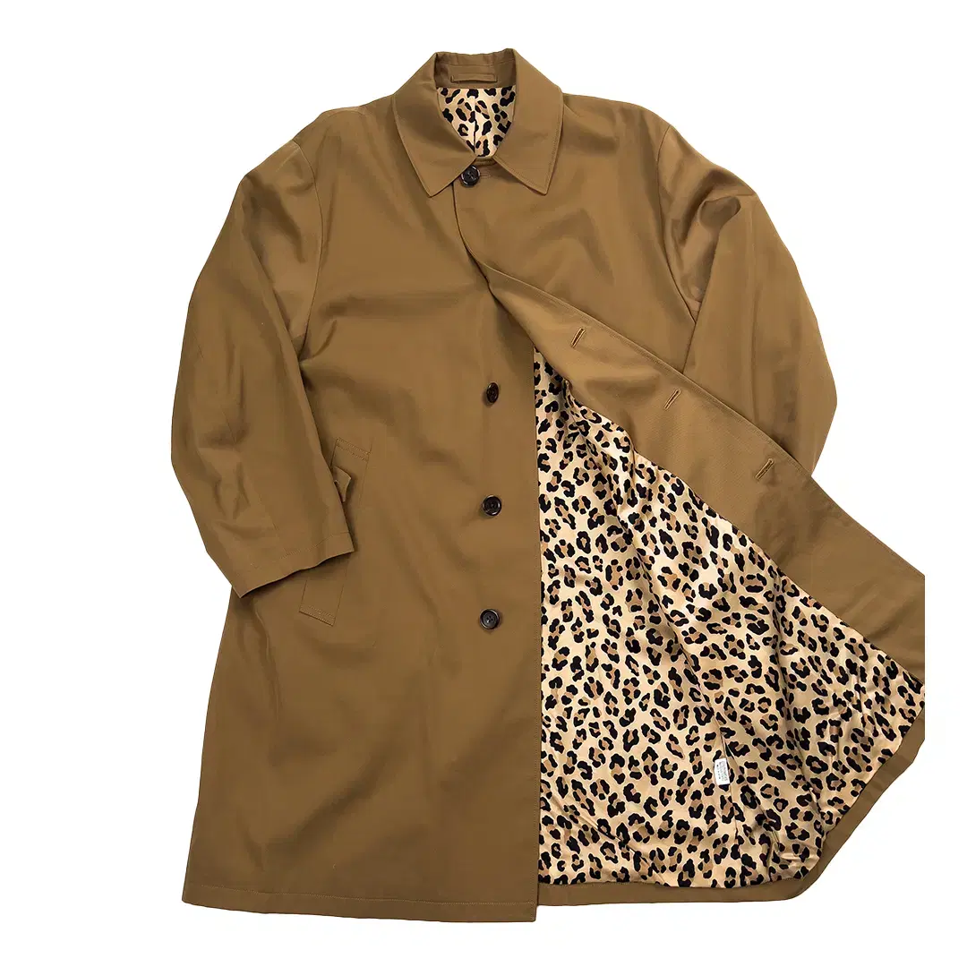 WACKO MARIA BALL COLLAR LEOPARD COAT