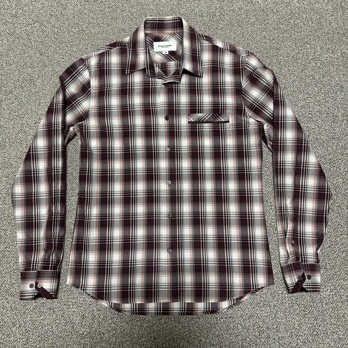 100 Solid Homme Wooyoungmi Check Shirt