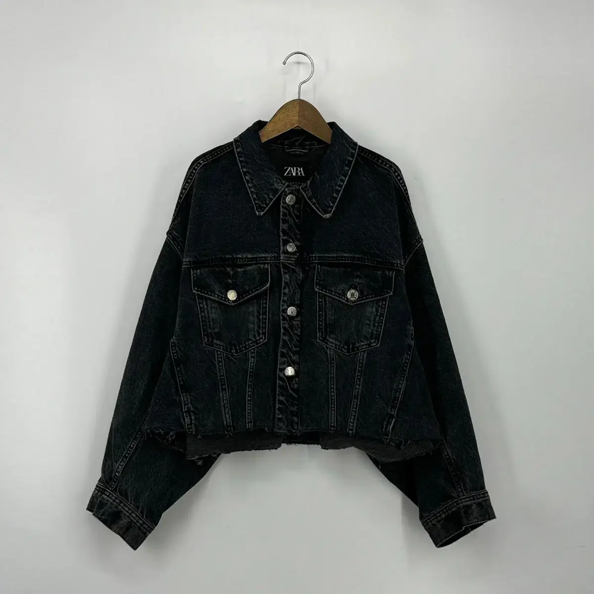 ZARA 자라 크롭 청자켓 오버핏 (M size / DENIM)