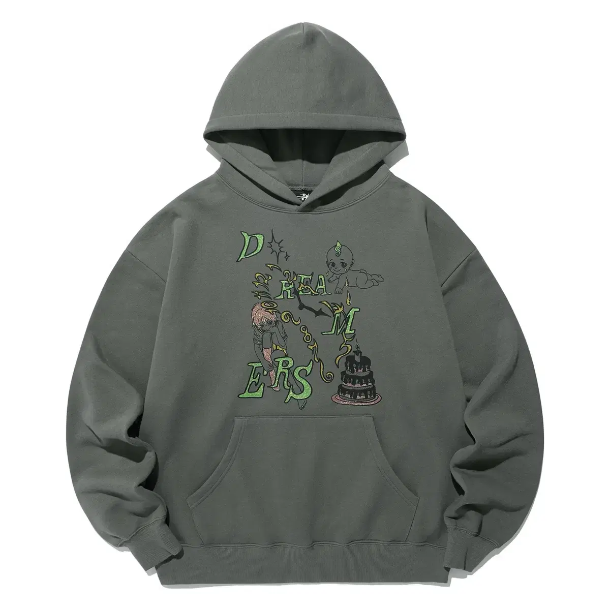 NICEGHOSTCLUB DREAMERS HOODIE(CHARCOAL)