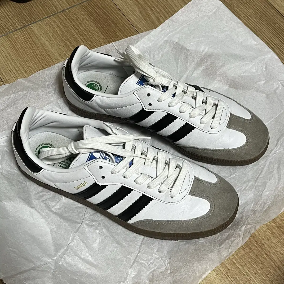 아디다스(adidas) 삼바 비건 화이트 블랙 240