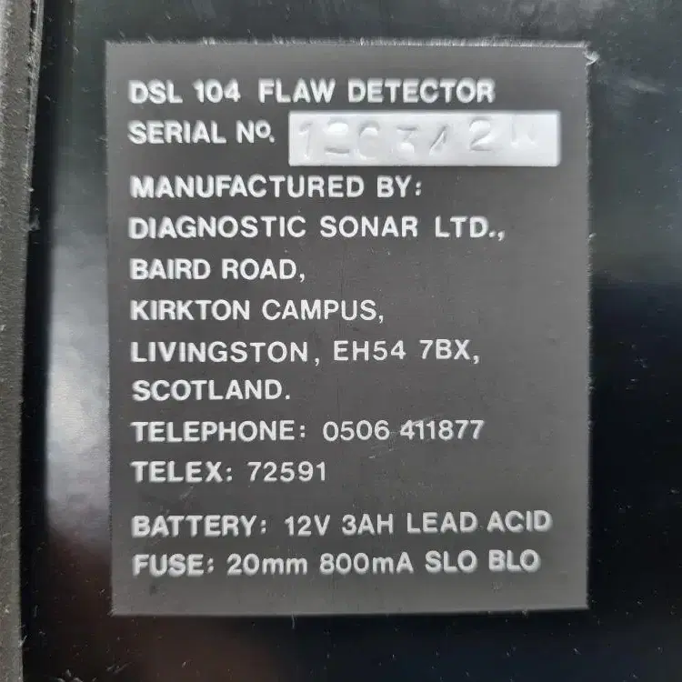 Diagnostic Sonar DSL104R 결함감지기