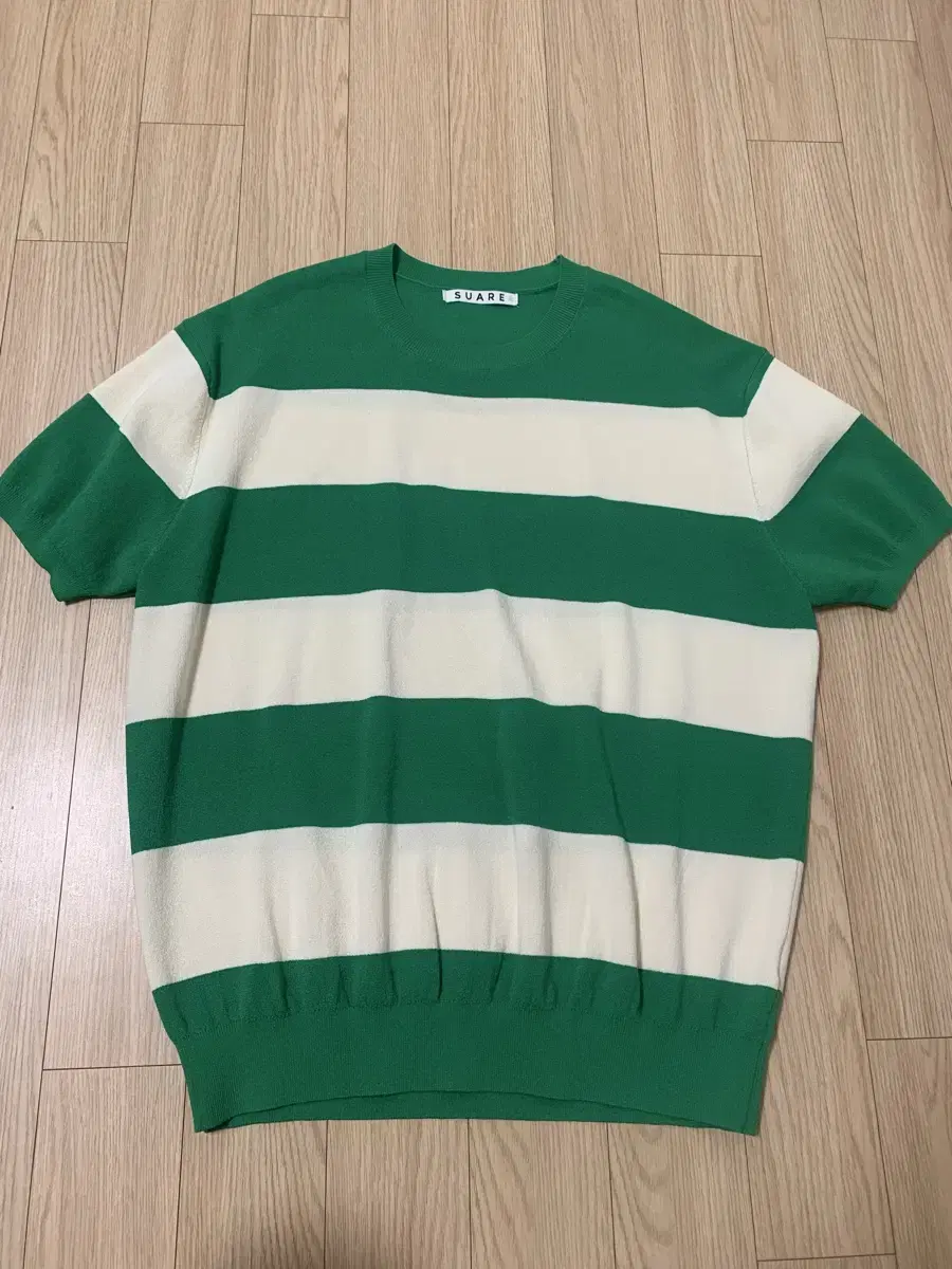 [M] Suarez Stripe Vahn Knit Green Ivory