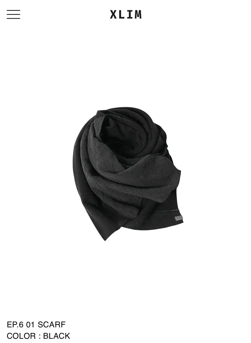 엑슬림 xlim EP.6 01 SCARF COLOR : BLACK