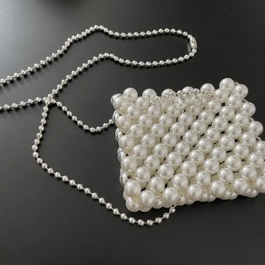 급처)넘버링 Pearl Mini Bag 진주백 실버